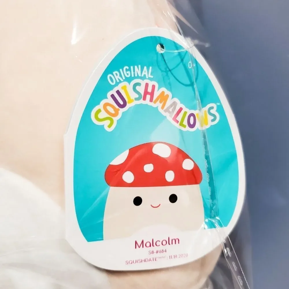 Squishmallows Malcolm the Mushroom 8 inch Kellytoy soft Plush Stuffed Animal HTF
